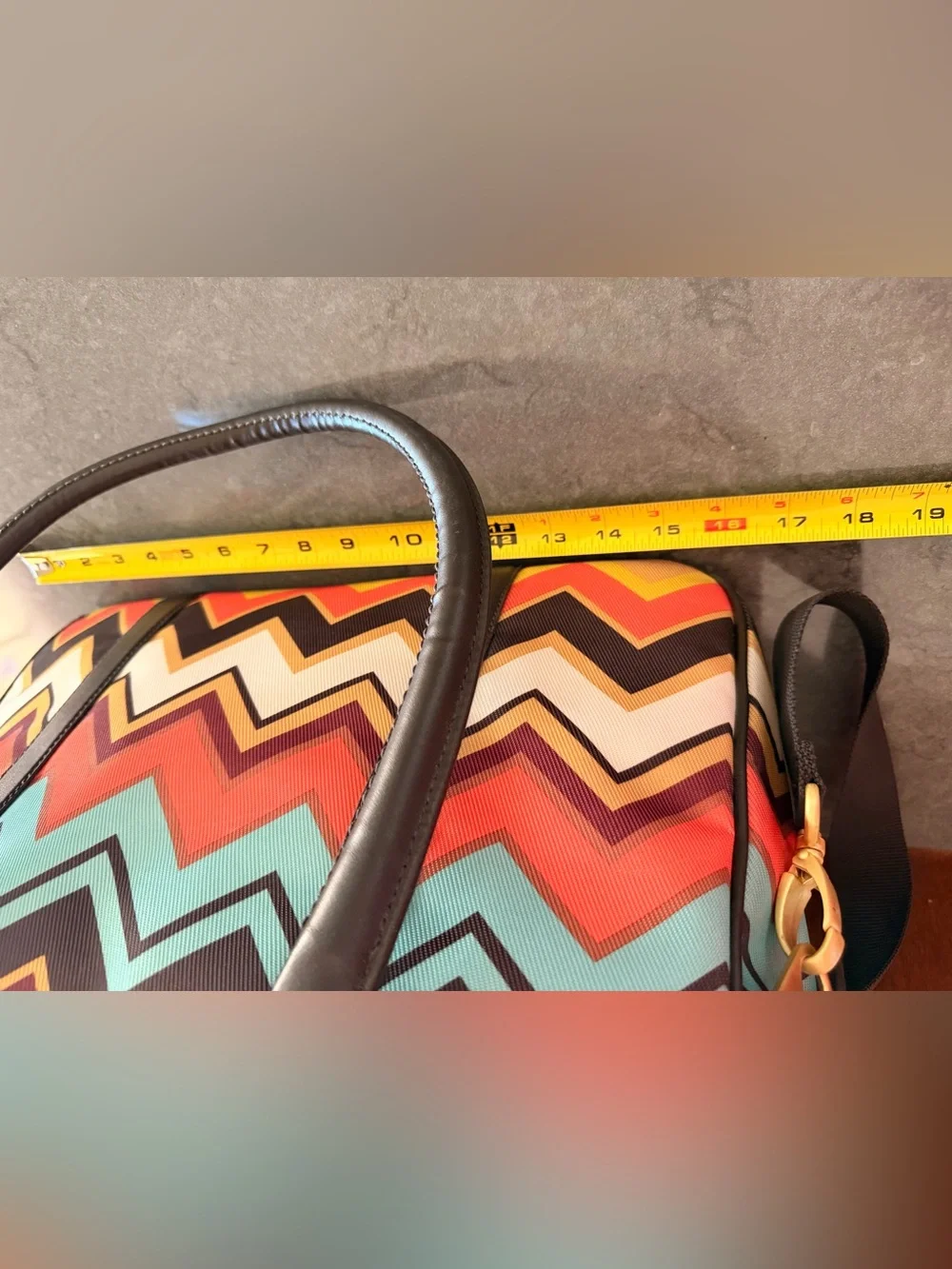 Missoni for Target Colore Zig Zag Travel Tote Bag Laptop Carry On 16x12x5